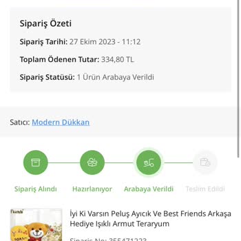 ÇiçekSepeti Teslim Edilmeyen Ürün.
