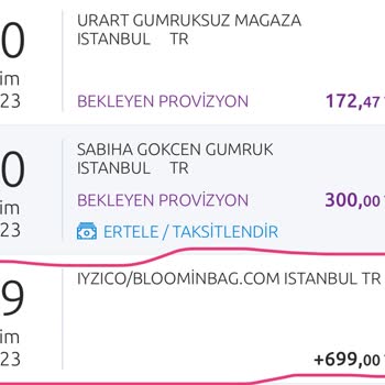 Bloominbag - Parası Alındığı Halde Gelmeyen Ürün