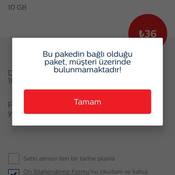 Bimcell'den 100 Dakika Aldım Ama İnternet Paketi Alamıyorum