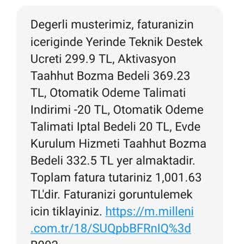 Millenicom İnternet Aboneliği İle İlgili Şikayetim