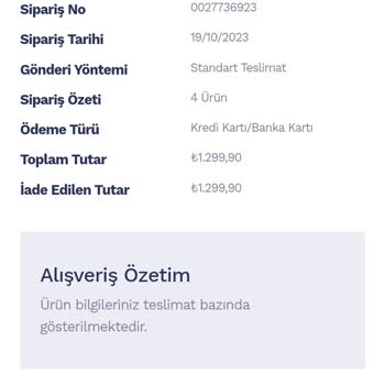 Penti Sebepsiz Sipariş İptali