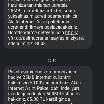 Vodafone Fazla Ücretlendirme ve İade