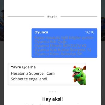 Clash Royale Supercell Destek Beni Canlı Destekten Engelledi