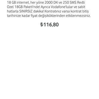 Vodafone Tarife Şikayetim Var
