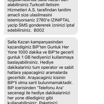 Turkcell' Hediyemi Vermediler.