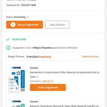 CeraVe Ürünümle Alakalı Problemimde Marka İle İletişim Kuramıyorum.
