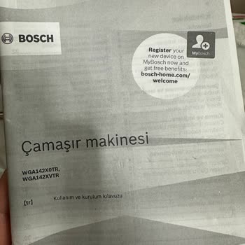 Bosch WGA142X0TR Çamaşır Makinesi Program Yazısı Siliniyor Altında Beyaz Boya Var