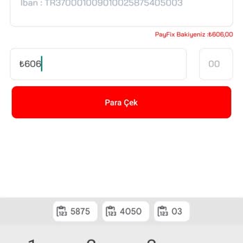 PayFix Para Çekim İşlemi