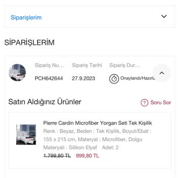 Pierre Cardin Home Ürünlerimin Gelmemesi Ve Hala Kargoya Verilmemesi