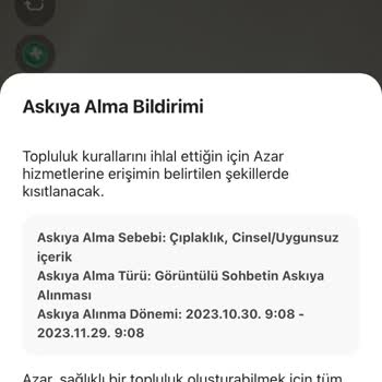 Azar Chat Hesap Askıya Alınması!