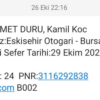 Kamil Koç Varış Saatini Aştı