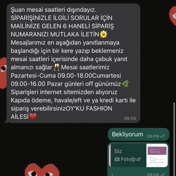 Öykü Fashion Kargomu Bir Türlü Vermiyorlar