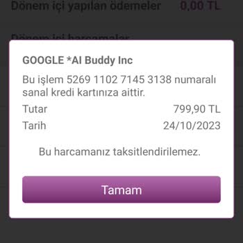 Buddy.ai Para İadesi Gerçekleşmedi