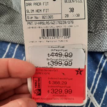 LCW Etiket Tutarsızlığı