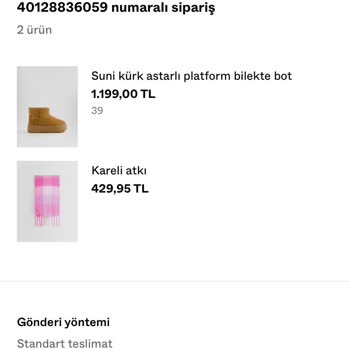 Bershka Parayı Alıp Siparişi Kargoya Vermedi
