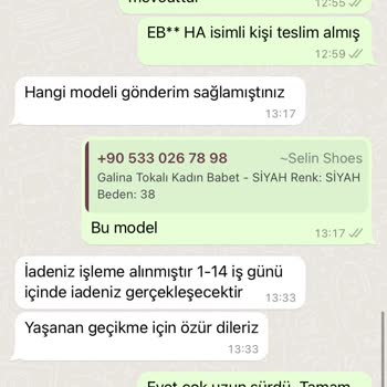 Selin Shoes 27 Gündür Para İademi Gerçekleştirmediler