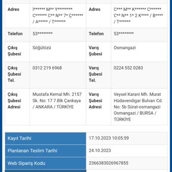 Sürat Kargo Teslimat Şubesinde Bekletilen Kargo