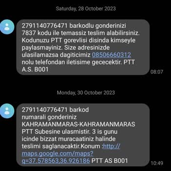 PTT Kargomu Getirmiyor