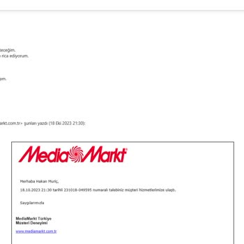 Kusurlu Ürün Satan Media Markt