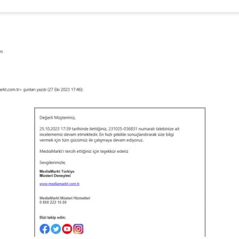 Kusurlu Ürün Satan Media Markt