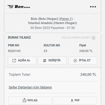 Ben Turizm Otobüs Şoförünün Gereksiz Yere Oyalanması