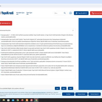 Yapı Kredi Nakit Avans Kampanyası Aldatması
