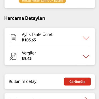 Vodafone Aşırı Yüksek Fatura