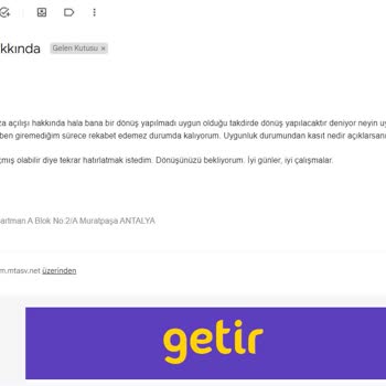 Getir Çarşı Başvuru