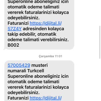 Turkcell Superonline Otomatik Ödeme Talimatı Sorunu