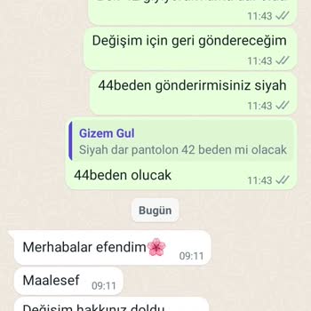 Gizem Gül Butik Ürün İadesi Şikayet