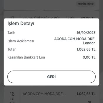 Agoda.com Fazla Para Çekilmiş Kartımdan