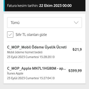 Vodafone C Mobil Ödeme Yanlışlığı