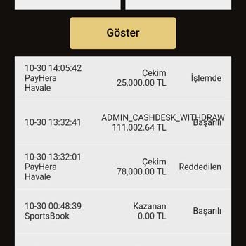 Rolletto Paramı Yedi. Rolletto Kazanan Bahislerimi Yedi