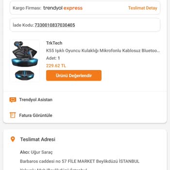 Trendyol Bluetooth Kulaklık Arızası