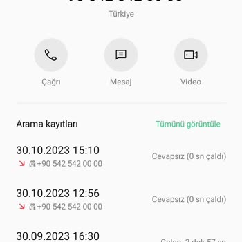 Vodafone Genel Merkez Tarafından 0 Saniye Süreyle Aranmam