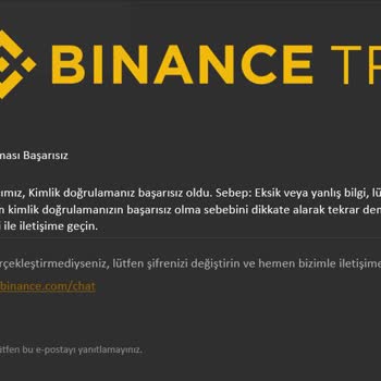 Binance TR Binance 2. Lvl Kimlik Doğrulama Sorunu