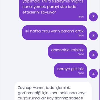 Hadi TOM Pay Siparişim İptal Oldu Para İadesi Olmadı