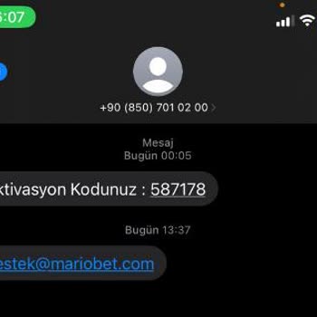 0850 701 56 30 Telefonuma Bilgim Dışında Aktivasyon Kodu