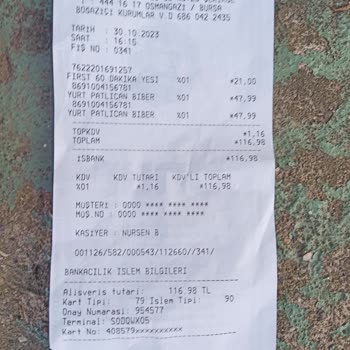 Onur Market Raf Etiketi İle Kasa Fişi Fark Hk