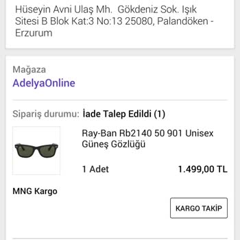 N11 Orijinalliği Şüpheli Rayban Satışına İzin Veriliyor!