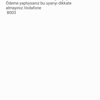 Vodafone'DAN Hatalı Fatura SMS'LERİ