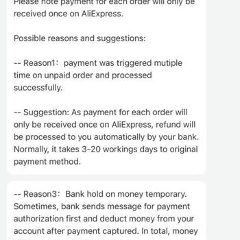 Aliexpress'te Yapılan Satın Alımdan VakıfBank'ın 2 Ayrı Ücret Çekmesi
