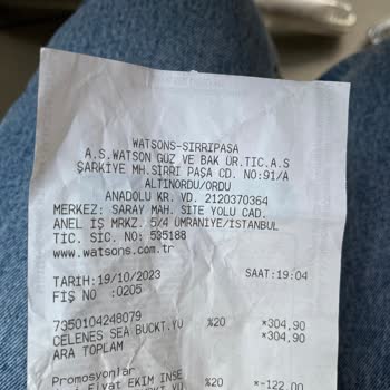 Watsons Ürün Şikayetim Var