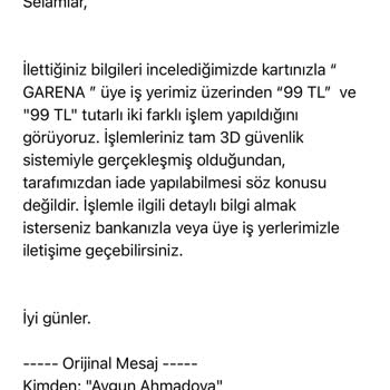 PaybyMe Onaylanmamış İşlemin Parasını İade Talebini Ret Etmişler.