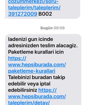 hepsiJET İade Kargom Alınmıyor!