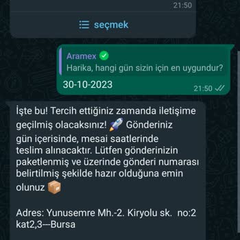 Sorunsuz Aramex Kargo Firması! Randevu Gününde Gelip Ürünümü Almadılar