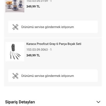 Karaca Online Ürünü Kargolamıyor