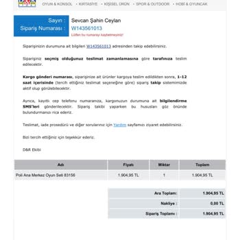 D&R Sıfır Olmayan, Farklı Özellikli Ürün