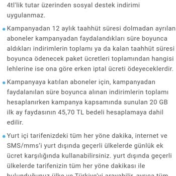 Turkcell Hat Taşımadan Dolayı Fazla Alınan Cayma Bedeli