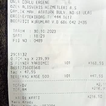 Onur Market Raf İle Fiş Fiyat Farkları